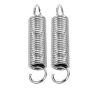 GALPADA 2 Ganchos de Acero Resorte para Colgar Hamaca o Silla de Columpio, Ajustables y Ahorradores de Espacio, Color Plata, Paquete de 2 Unidades