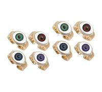GALPADA 2 Juegos Anillos De Mal De Ojo Joyas Geniales Para Hombres Joyería Pirata Anillos Góticos Joyería Del Mal De Ojo Anillo Abierto Anillos Para Hombres Estéticos Cobre 4 Uds * 2