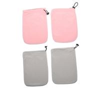 GALPADA 2 pares Guantes de Cera para Manicura Protección Térmica y Humectante para Cuidado de Manos Casa y Salón con Banda Elástica Rosa y Gris para Terapia de Parafina y Spa