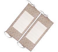 GALPADA 2 Pergaminos Mini de Papel Chino en Blanco para Pintura y Caligrafía, Material Compuesto Fácil Colgado y Baja Infiltración, Adecuado para Arte Pincel Chino