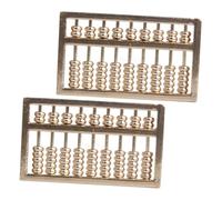 GALPADA 2 Piezas Abacus Keychain Brass Key Ring Charm Multifunctional Pendant For Men Women Office Decor Souvenir