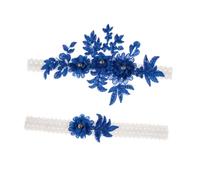 GALPADA 2 Piezas adornos de de novia Accesorio novia liga del día de la boda bandas para las de la novia bandas novia manual anillo de muslo