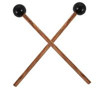 GALPADA 2 piezas Baquetas de Goma para de Mango de Madera Accesorios de Percusión de Sonido Duradero y Portátil Instrumento Musical para Disc Drum