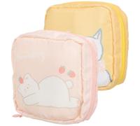 GALPADA 2 piezas Bolsa Almacenamiento Compresas Portátil para Mujer Diseño Grande con Asas Organizador Sanitario para Tampones y Pañales Menstruales Bolsa Cosmética Práctica y Duradera