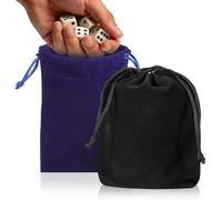 GALPADA 2 piezas Bolsas con cordón para cubos rompecabezas ligeras y portátiles, bolsas de almacenamiento multifuncionales para juegos y pequeños accesorios, negro y azul