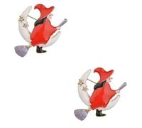 GALPADA 2 Piezas Bruja Delicada Lindo Broche Decoración Dorada Ropa De Perro De Navidad Broche De Navidad De Navidad Latas De Navidad Decoración De Halloween Solapa De Vacaciones