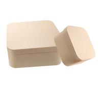GALPADA 2 Piezas Caja de Obsequio Cuadrada Pequeña Caja de Papel Reciclado Rígida para Embalaje Elegante Kraft para Fiesta y Día Madre con Cubierta