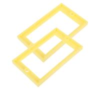 GALPADA 2 Piezas Caja de Salida Eléctrica con Tornillos Integrados para Proyectos Eléctricos de 1/4 Pulgada Color Amarillo Extensión para Múltiples Dispositivos en Hogar y Taller