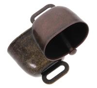 GALPADA 2 Piezas Campanas Pequeñas de Bronce para Ganado y Ovejas Accesorio Colgante Resistente para Campanas Anti-pérdida para Perros Caballos y Vacas de Bronce Antiguo y Rojo