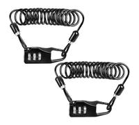 GALPADA 2 piezas Candado Cable Bicicleta Dígitos Seguro Antirrobo Resistente Portátil para Bici