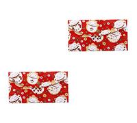 GALPADA 2 Piezas Cartera monederos Storage Bags Bags Pocketbook Purse Mini Sobres Billetera Bordada Monedero de la Vendimia Mini Bolsa de Celular Billetera Retro algodón Rojo