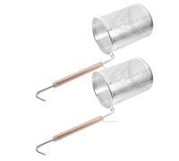 GALPADA 2 piezas Colador de Acero Inoxidable con Mango Cesta para Escurrir Pasta y Alimentos Malla Fina Resistente para Cocina Filtro de Cocina Multifuncional para Fideos y Verduras