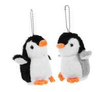 GALPADA 2 Piezas colgante de pingüino pinguino miniatura llavero animal de peluche llaveros de animales polares árticos lindo animal llavero pingüino de peluche encantos de mochila Felpa