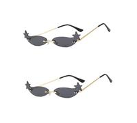 GALPADA 2 Piezas de Gafas de Sol Gafas sin Marco Gafas de Sol sin Montura Gafas de Sol de graduación Gafas de Sol locas Gafas de Sol de de Fiesta Gafas Divertidas