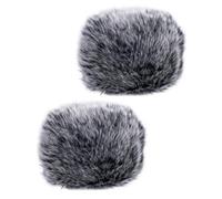 GALPADA 2 piezas de Micrófono de Felpa Suave Unidades Protector Antipolvo y Antiviento para Micrófonos Funda Peluda Segura y Práctica para Protección contra Salpicaduras y Viento
