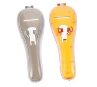 GALPADA 2 piezas Estuche Protector Portátil para Maquinilla de Afeitar Caja con Drenaje para Viaje de Naranja y Gris Diseño Ergonómico para Afeitado Seguro y Cómodo