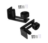 GALPADA 2 Piezas Guía de Piso para Puerta Granero Riel de Suelo Montaje Pared con Rodillos Silenciosos Acero Resistente para Puertas Correderas Fácil Instalación y Adaptable Diferentes