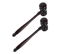 GALPADA 2 Piezas Martillo de Juez de Madera Maciza Compacto y Ligero Diseño Tradicional Elegante para Subastas Tribunales y Disfraces Agarre Cómodo y Acabado Suave