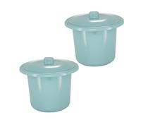 GALPADA 2 Piezas Orinal Plástico con Tapa para Adultos Urinario Duradero y Portátil de Colores Aleatorios Práctico y Resistente para Uso Doméstico Color Aleatorio