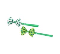 GALPADA 2 Piezas Pajaritas Decorativas para Mascotas Ajustables Día de San Patricio Accesorio Verde y para Perros y Gatos