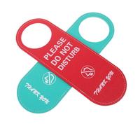 GALPADA 2 Piezas PU Door Hanger Signs For Privacy Assurance Do Not Disturb Welcome Please Knock Office Hotel Meeting Door Knob Indicators