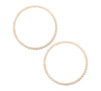 GALPADA 2 Piezas Rustic Wooden Bead Wreaths Stainless Steel Dream Catcher Hoop Frames For DIY Crafts Wedding Party Home Decor