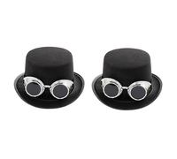 GALPADA 2 Piezas Sombrero Steampunk Tocado De Fiesta Gorra De Mago Accesorios De Baile Sombreros De Gorras Sombrero Gotico Sombrero De Sombrero Estilo Punk Anteojos Para Hombre