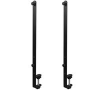 GALPADA 2 Piezas Soporte de Escritorio Ajustable Necesidad de Herramientas de Hierro Negro para Resistente para Tableros Perforados Adecuado para Oficina y Hogar
