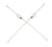 GALPADA 2 Piezas Tobillera De Tobilleras De Mujer Joyería Lindas Tobilleras Joyas De Pie Para Mujer Tobilleras Para Chicas Adolescentes Tobillera Ajustable Diamante Dorado