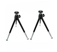 GALPADA 2 Piezas Trípode Móvil Telescópico Mini Soporte Teléfono Múltiples Posiciones para Mesa Escritorio Uso Profesional y Personal Negro