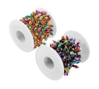 GALPADA 2 Rollos Guirnalda de Luces Simulación Decoración Navideña para Casa y Exteriores Cuerda Flexible para Bodas y Eventos Luces Miniatura para Ventanas y Paredes