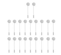 GALPADA 20 Piezas Bandejas Metálicas para Bases de Broches y Alfileres de Seguridad, Accesorios para Confección y Etiquetas en Proyectos DIY