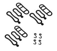 GALPADA 20 Piezas Correa de luz de Bicicleta Soporte para Linterna de Ciclismo Correa de Caucho de Silicona Correas de Goma para portabicicletas Correa de Linterna Gel de sílice Negro