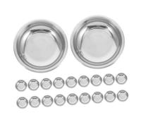 GALPADA 20 Piezas De Plato De Salsa De Acero Inoxidable Cuencos De Salsa Para Aperitivos Cuencos De Salsa De Acero Plato De Aperitivo De Acero Inoxidable Cuencos De Acero Redondos