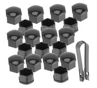GALPADA 20 Piezas Tapas Tuercas Rueda Coche Protección Antirrobo Cubiertas Tornillos con Herramienta Extracción para Camiones Negro