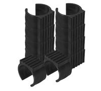 GALPADA 20 Tapas de Patas de Taburete en Forma de U de Plástico Negro, Antideslizantes y Resistentes, para Tubos de 38-42 Mm, Ideales para Muebles y Soportes de Hamaca en Exteriores