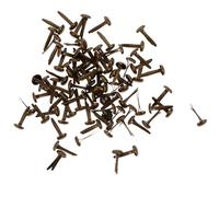 GALPADA 200 Clavos de Dos Patas de Hierro 8x15 Mm en Color Bronce Antiguo, Mini Tachuelas para Manualidades Diy, Accesorios para Scrapbooking y Proyectos Artesanales Infantiles