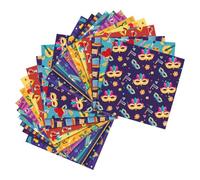 GALPADA 24 Hojas Papel para Álbum de Recortes de Carnaval de Material Resistente y Decorativo para Manualidades y Fondos para Diarios y Proyectos Creativos