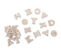 GALPADA 24 Letras Griegas de Madera sin Terminar Diseño de Doble Capa, Efecto 3d y Estilo Rústico para Decoración de Pared y Manualidades