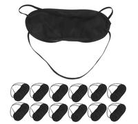 GALPADA 24 Piezas de Protección Solar para Ojos de Poliéster Negra Cubierta de Ojos para Dormir para Siesta para Viajes Avión