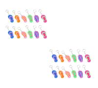GALPADA 24 Piezas Zapatillas Llavero Decoración Infantil Colgantes De Llavero Adornos Colgantes Llavero Creativo Llaveros Con Forma De Chanclas Decoraciones Pequeña Goma Blanda