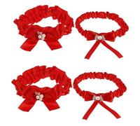 GALPADA 2juegos Garters De Novia Lazo Decorativo Ligas Para Piernas Elegantes Accesorios De Boda Para Mujeres Para Despedidas De Soltera y Ocasiones Especiales