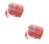 GALPADA 2piezas Bolsa Bandolera Infantil Forma De Flor Tridimensional Mochila Pequeña para Niño Niña para Jardín De Infancia Color Rosa