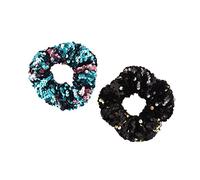 GALPADA 2piezas Diadema Lentejuelas de Escamas de Pez Coletero Brillante para Recogido Gomas de Pelo para Mujer y Niña Aro Elástico