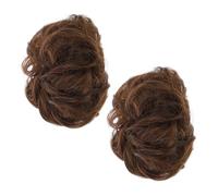 GALPADA 2piezas Diadema Para Peluca Moños Postizos Extensiones De Moño Para Mujer Accesorios De Moño Postizo Coleteros De Pelucas y