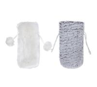 GALPADA 2piezas Fundas para Botellas de Vino de Adornos de Mesa para Navidad Color y Gris Material Suave para Decorar Fiestas y Eventos