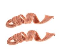 GALPADA 2piezas Peluca Sintética Larga y Ondulada Rosa Extensiones De Cabello Para Mujeres Pelucas Realistas Para Cosplay