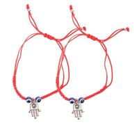 GALPADA 2piezas Pulsera Ojo Ajustable Con Hilo Rojo Pulseras Ojo Evil Eye Trenzadas Para Hombre y Mujer Protección y Amuleto Contra Energías Negativas Diseño Ligero y Unisex Regalo Para Am