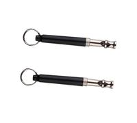GALPADA 2piezas Silbato Ultrasónico para Perros Unidades Sonido Claro y Fuerte Entrenamiento Rápido para Mascotas como Husky Retriever y Yorkshire Color Negro con Material De Cobre Adecuad