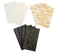 GALPADA 3 Bolsas de Pegatinas Literarias Decorativas para Álbumes de Recortes, Papel Fácil de Pegar y Despegar, Adecuado para Cartas y Postales Vintage